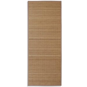 vidaXL Tapis en bambou marron à latte rectangulaire 80 x 200 cm