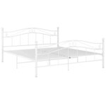 vidaXL Cadre de lit Blanc Métal 160x200 cm