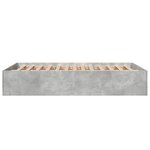 vidaXL Cadre de lit gris béton 140x200 cm bois d'ingénierie