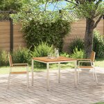 vidaXL Chaises de jardin empilables 2 Pièces en bois d'acacia et acier inoxydable