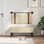 vidaXL Tête de lit suspendue Crème PU antique