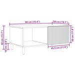 vidaXL Table basse Gris béton 90 x 50 x 40 cm Bois d'ingénierie