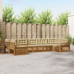 vidaXL Ensemble de canapés d'extérieur 7 Pièces Naturel et Beige