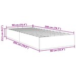 vidaXL Cadre de lit ottoman sans matelas gris clair 90x200 cm tissu