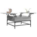 vidaXL Table basse sonoma gris 80x80x45 cm bois d'ingénierie et métal