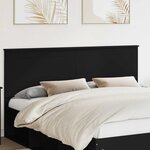 vidaXL Tête de lit Chêne noir 200 cm Bois d'ingénierie