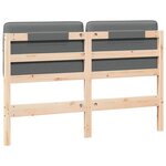 vidaXL Tête de lit capitonnée Marron et gris clair 120 cm Pin massif