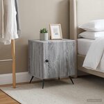vidaXL Cabinet de chevet 2 pc Sonoma gris 43 x 34 5 x 50 cm