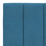 vidaXL Coussin de tête de lit bleu 100 cm velours