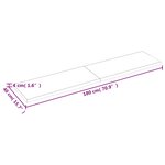 vidaXL Dessus de table marron foncé bois chêne massif traité