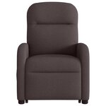 vidaXL Fauteuil inclinable marron foncé tissu