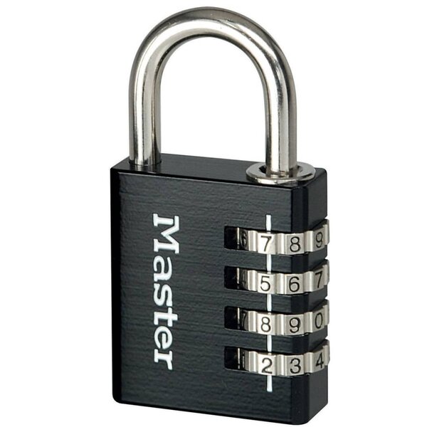 Master lock cadenas à combinaison aluminium noir 40 mm 7640eurdblk
