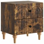 vidaXL Cabinet de chevet 2 pc Chêne fumé 43 x 34 5 x 48 cm