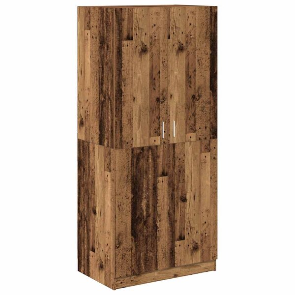 vidaXL Garde-robe vieux bois 90x52x200 cm bois d'ingénierie