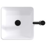 vidaXL Lavabo de salle de bains Noir Mat 36 5 x 36 5 x 13 cm métal