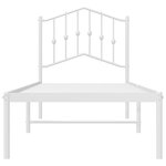 vidaXL Cadre de lit métal sans matelas avec tête de lit blanc 90x200cm