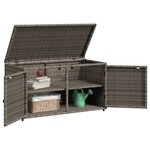 vidaXL Armoire de rangement jardin gris 110x55x60 5 cm résine tressée