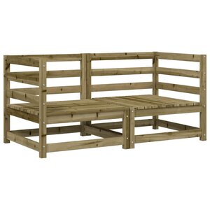 vidaXL Canapés d'angle de jardin 2 Pièces 70x70x67cm bois de pin imprégné