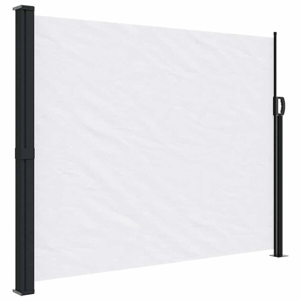 vidaXL Auvent latéral rétractable blanc 160x600 cm
