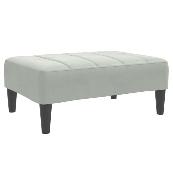 vidaXL Repose-pied gris clair 77x55x31 cm velours