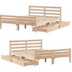 vidaXL Cadre de lit sans matelas 160x200 cm bois massif de pin