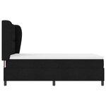 vidaXL Lit à ressorts avec matelas Noir 140 x 200 cm tissu