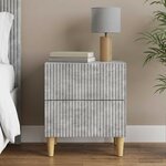 vidaXL Cabinet de chevet Gris béton 43 x 34 5 x 48 cm