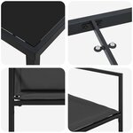 vidaXL Ensemble de salle à manger pour jardin 5 Pièces Noir