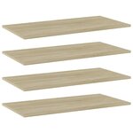 vidaXL Panneau de bibliothèque 4Pièces Chêne sonoma 80x40x1 5cm Aggloméré