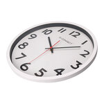 Q-connect horloge murale - Plastique - Diamètre 34 cm - Chrome