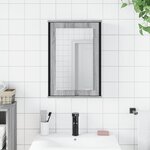 vidaXL Armoire à miroir de salle de bain sonoma gris bois d’ingénierie