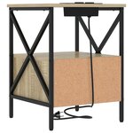vidaXL Cabinet de chevet avec tiroir Chêne sonoma 41.5 x 40.5 x 55 cm
