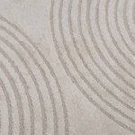 vidaXL Tapis de surface Rond HUARTE Crème Ø 160 CM Polyester