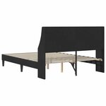 vidaXL Cadre de lit avec tête de lit Noir 140 x 190 cm Velours