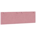 vidaXL Coussin de tête de lit rose 160 cm velours
