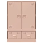 vidaXL Buffet haut rose 67x39x95 cm acier