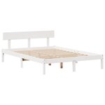 vidaXL Lit bibliothèque sans matelas blanc 120x200 cm bois pin massif