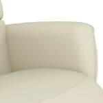 vidaXL Fauteuil inclinable avec repose-pieds crème similicuir