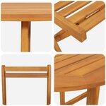 vidaXL Ensemble Bistro Pliant 3 Pièces en Bois d'Acacia Massif