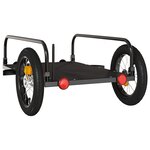 vidaXL Remorque de vélo noir 122x53x31 cm fer