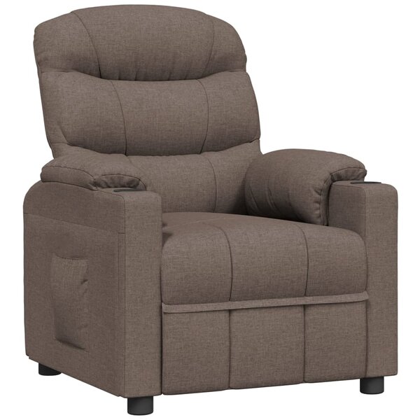 vidaXL Fauteuil inclinable Taupe Tissu