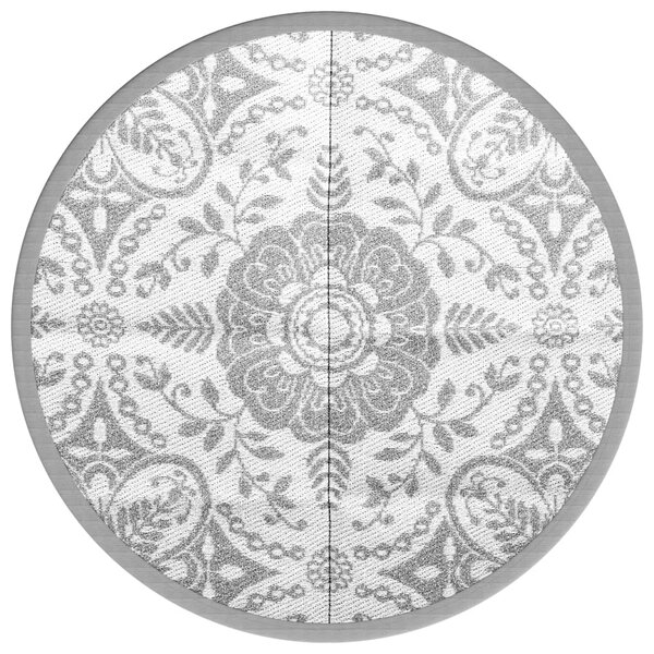 vidaXL Tapis d'extérieur ARAKIL gris clair Ø120 cm PP