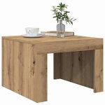 vidaXL Table basse Chêne artisanal 50 x 50 x 35 cm Bois d'ingénierie