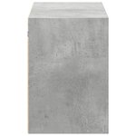 vidaXL Meuble TV mural avec lumières LED gris béton 100x31x45 cm