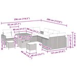 vidaXL Ensemble de canapé de jardin avec coussin 17 Pièces Noir polyrotin