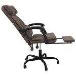 vidaXL Fauteuil inclinable de bureau Marron Similicuir