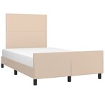 vidaXL Cadre de lit sans matelas cappuccino 120x190 cm similicuir