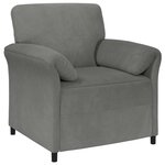 vidaXL Canapé 1 place Gris foncé 88 x 83 x 95 cm Velours