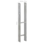 vidaXL Piquets de clôture 6 Pièces Argenté 10x6x60 cm Acier galvanisé