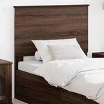 vidaXL Tête de lit avec tête de lit Chêne brun 90 cm Bois d'ingénierie